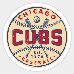 Chicago Cubs Crossed Bats Sticker